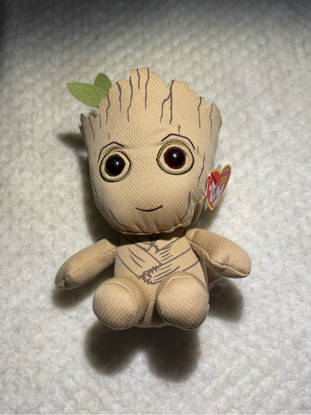 Ty Beanie Baby 6” Groot Marvel Guardians Of The Galaxy Plus With Tags
